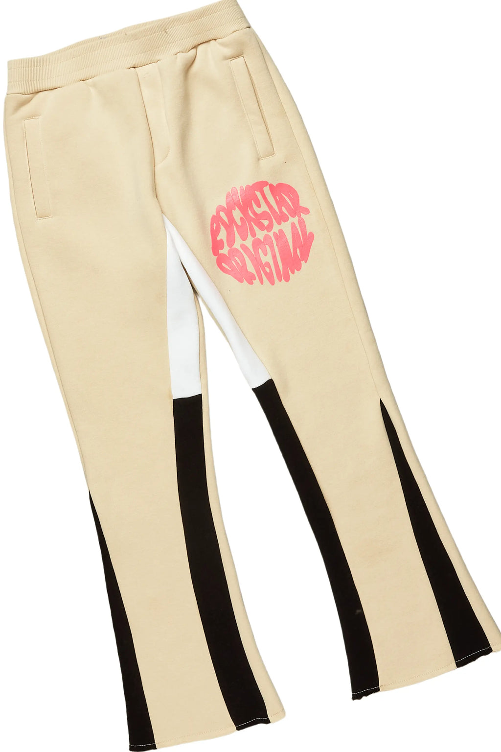 Girls Rayna Beige Stacked Pant Set