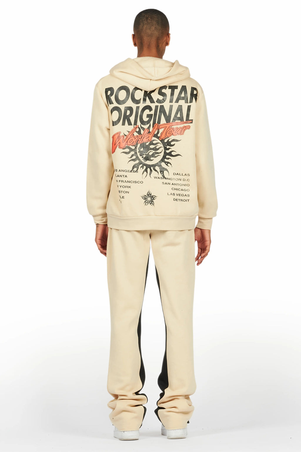 Yash Beige Hoodie Baggy Fit Pant Track Set