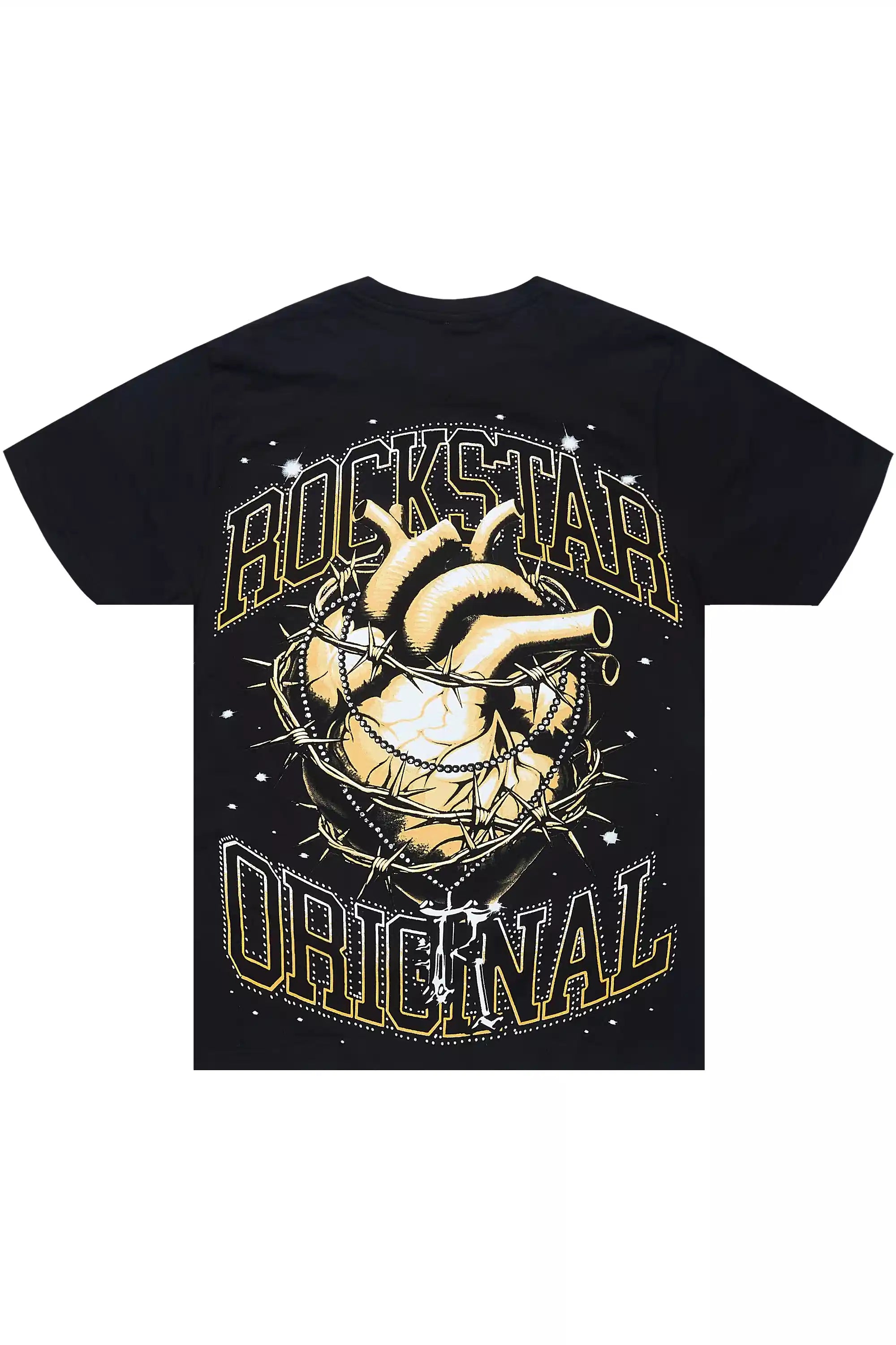 Kaizel Black Graphic T-Shirt