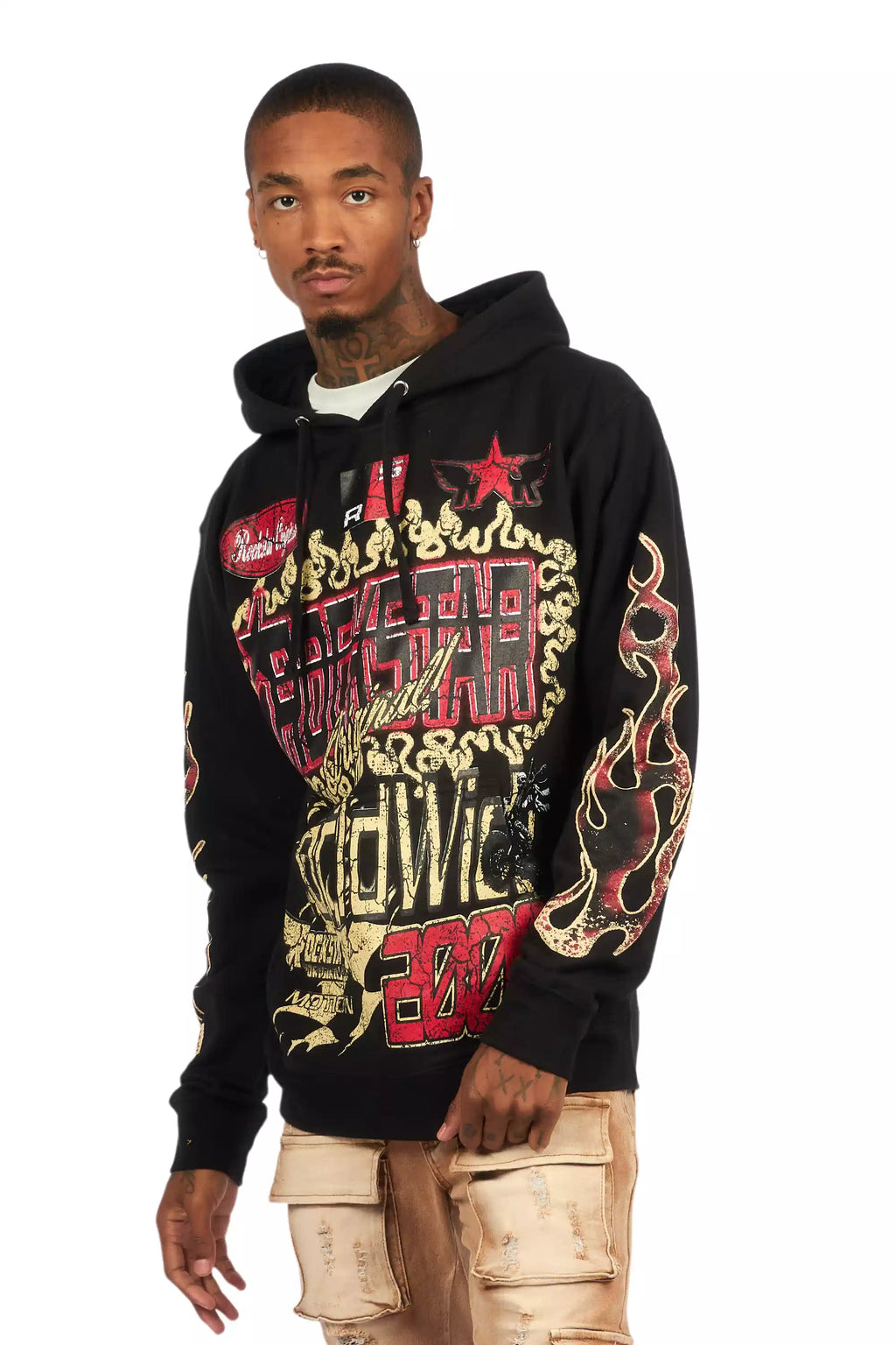 Deangelo Black/Red Graphic Hoodie