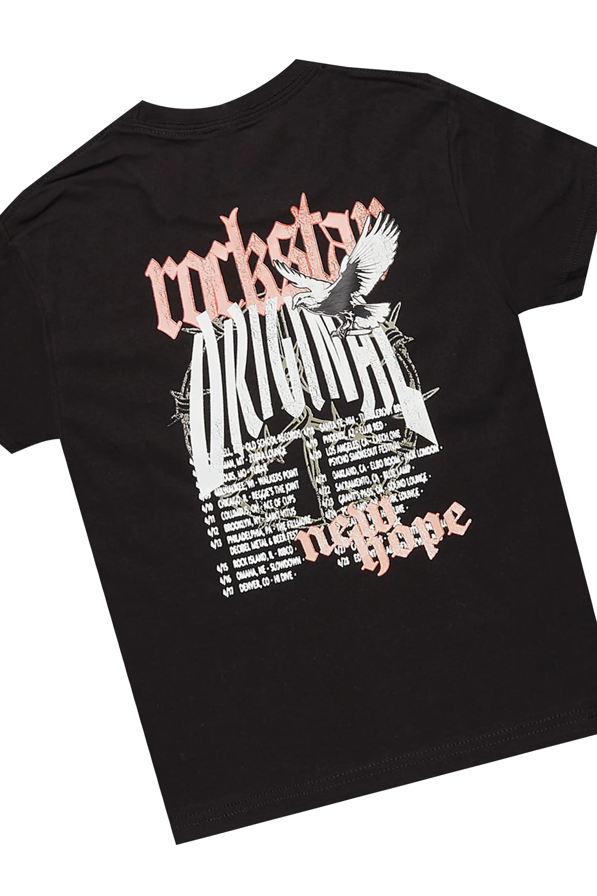 Girls Burial Black T-Shirt/Baggy Fit Jean Set