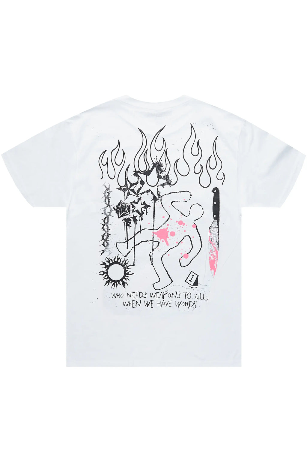 Psycho White Graphic T-Shirt