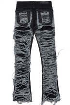 Leigh Black Painter Stacked Flare Jean