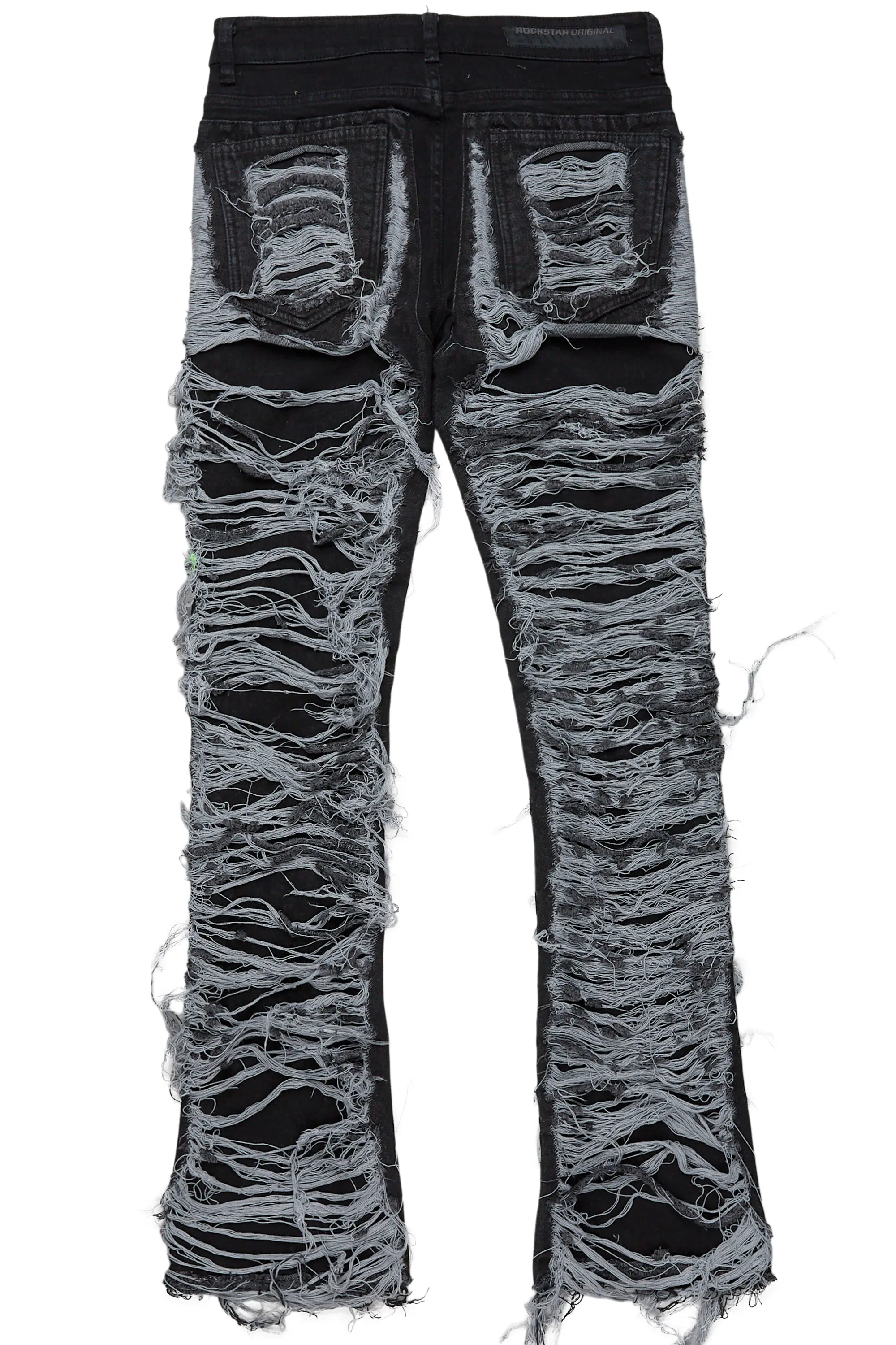 Leigh Black Painter Stacked Flare Jean
