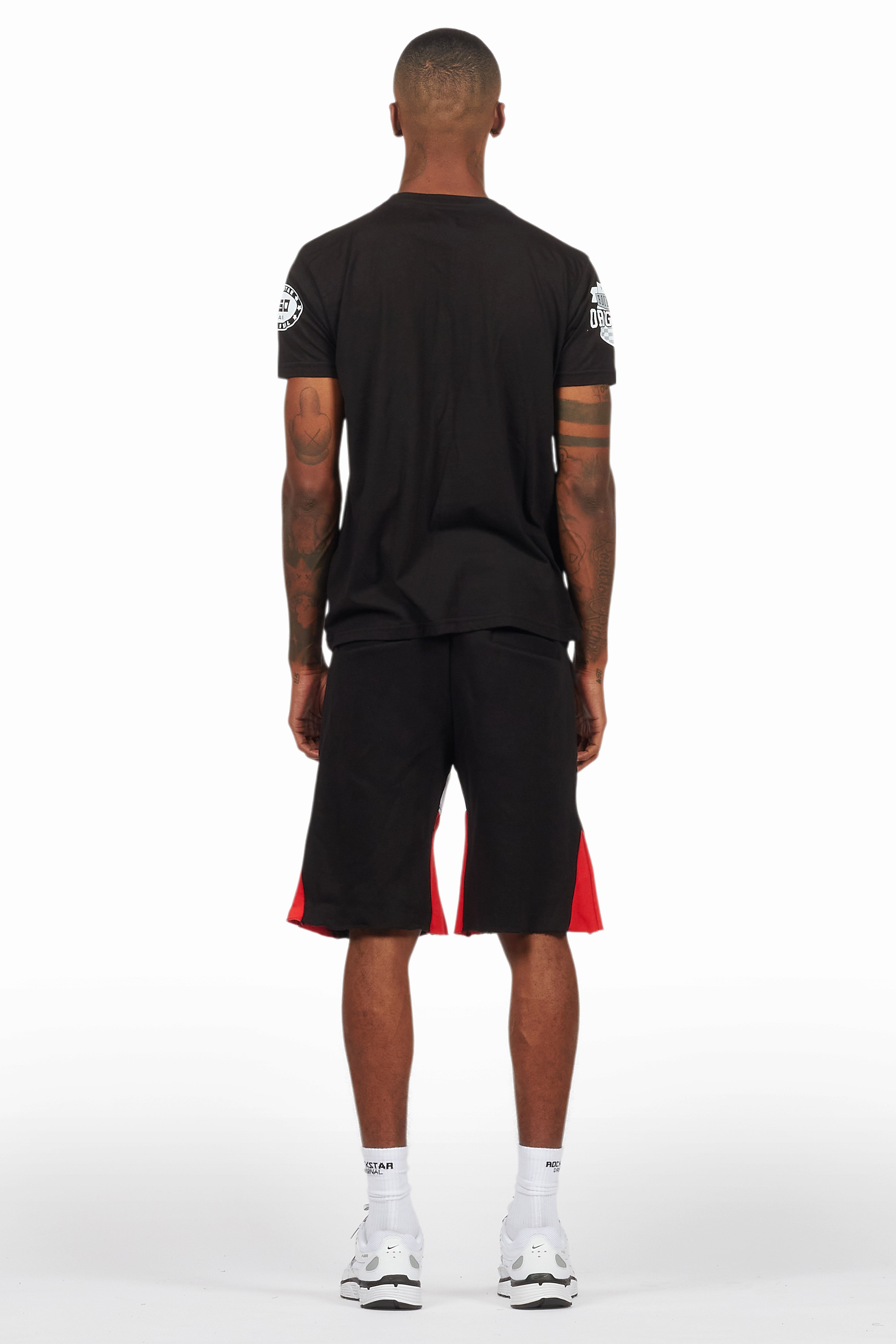 Amos Black Relaxed T-Shirt/Short Set