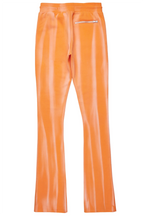 Firoz Orange Graphic Stacked Flare Pant