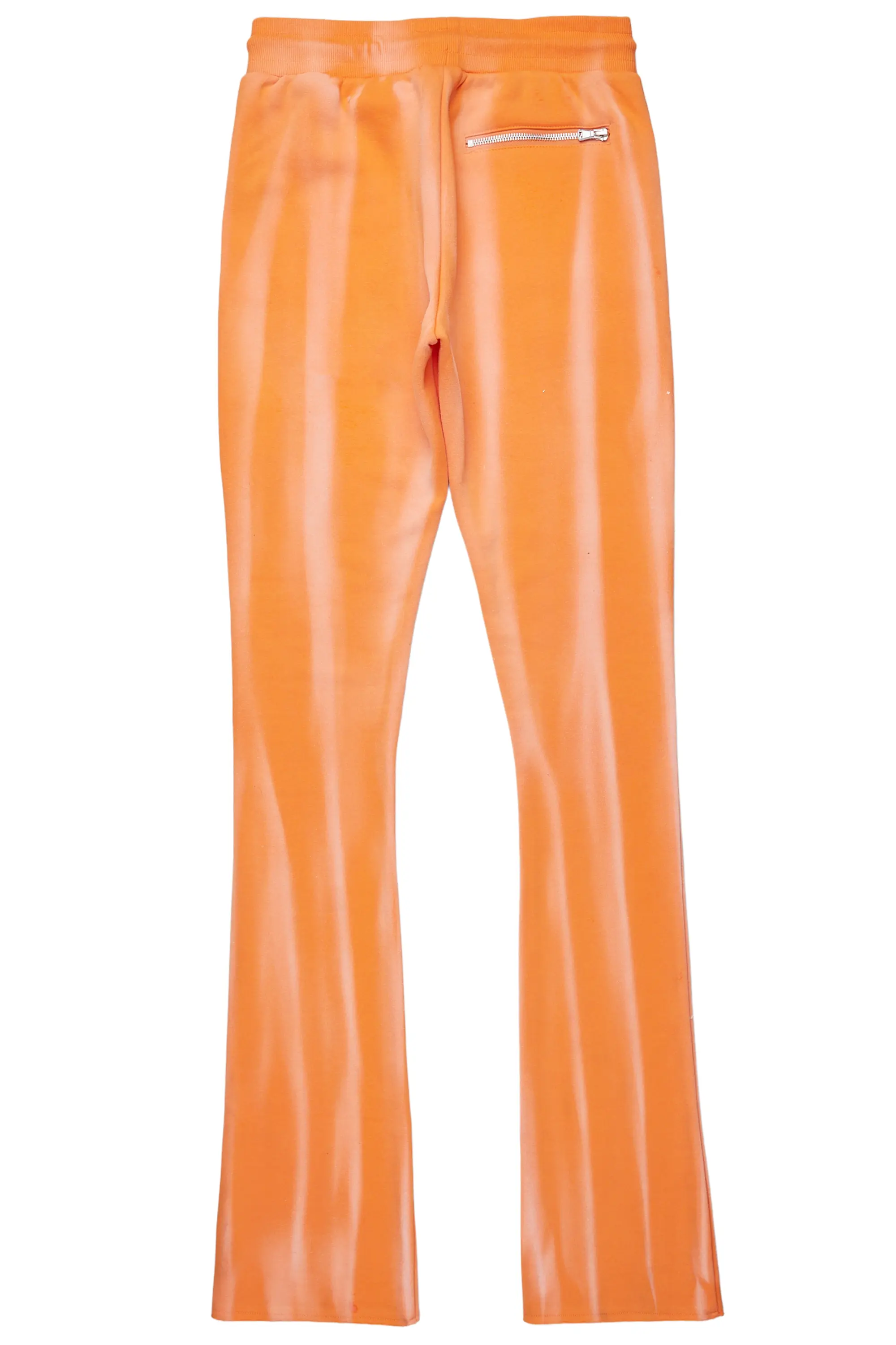 Firoz Orange Graphic Stacked Flare Pant