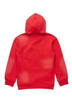 Boys Mallor Red/ Heather Grey Graphic Hoodie with Patch