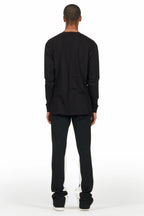 Scottie Black/Red Long Sleeve T-Shirt/Baggy Pant Set