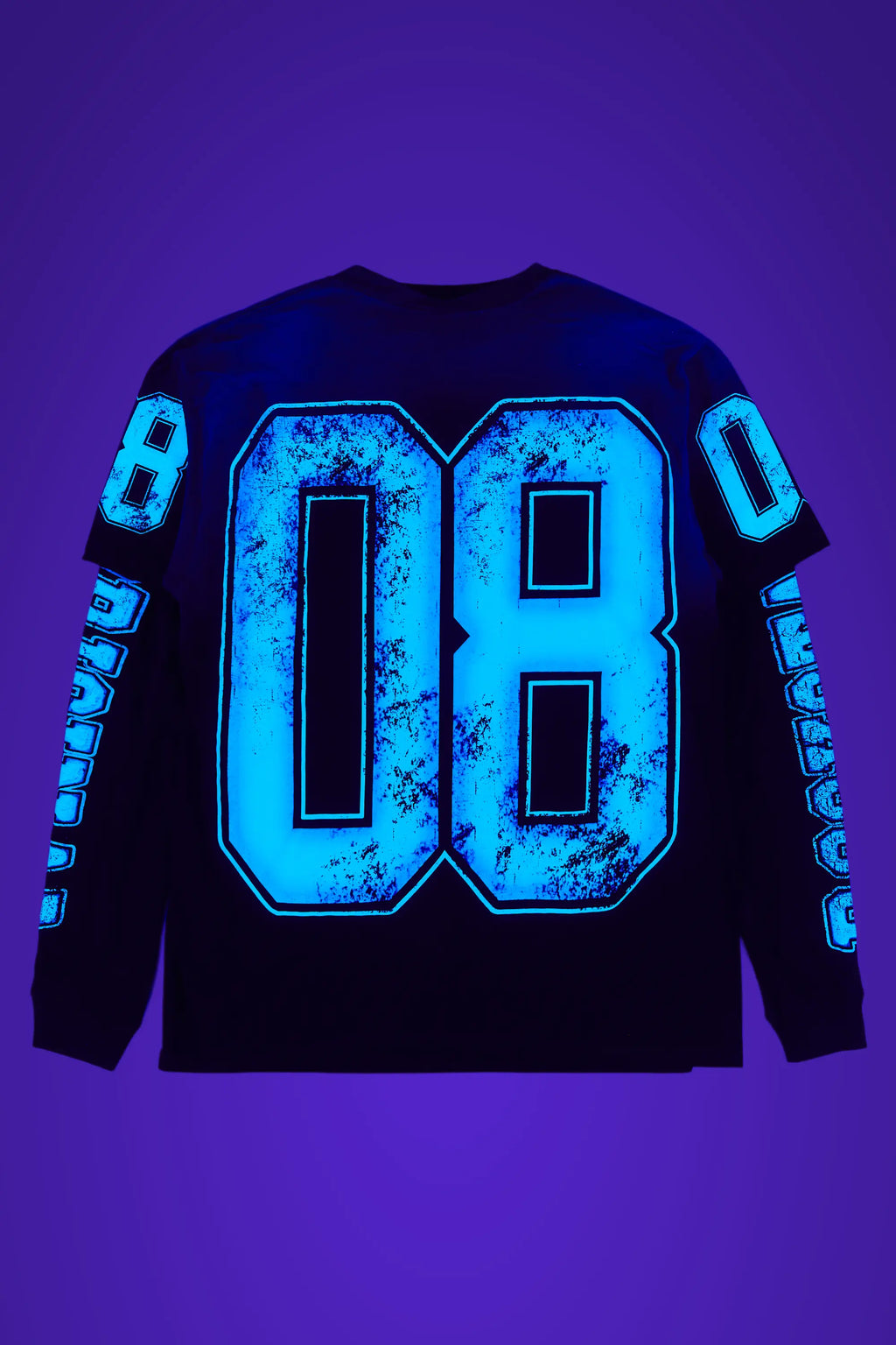 Fields Black/Blue Double Layer Long Sleeve Graphic T-Shirt