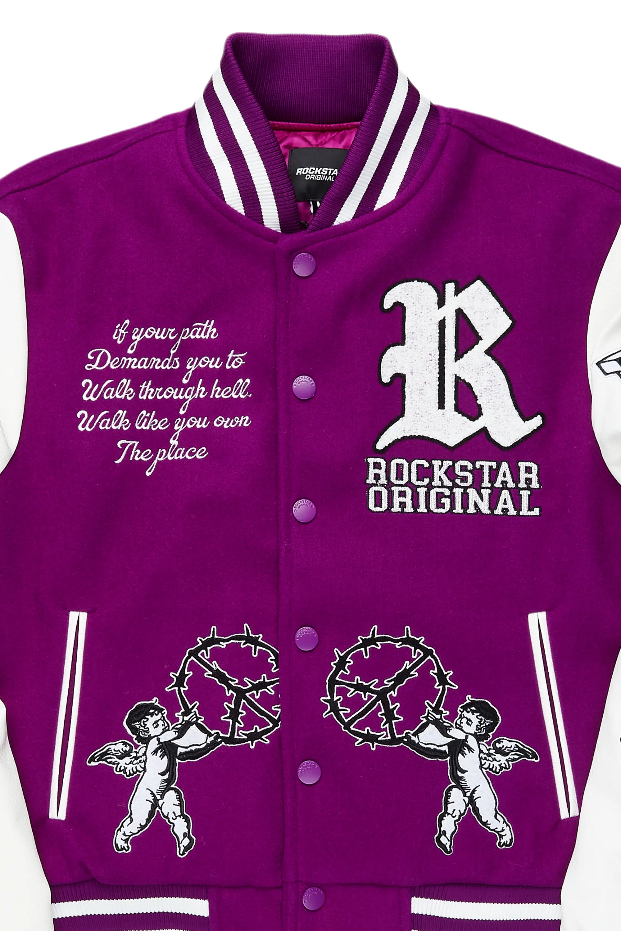 Afonso Purple Varsity Jacket