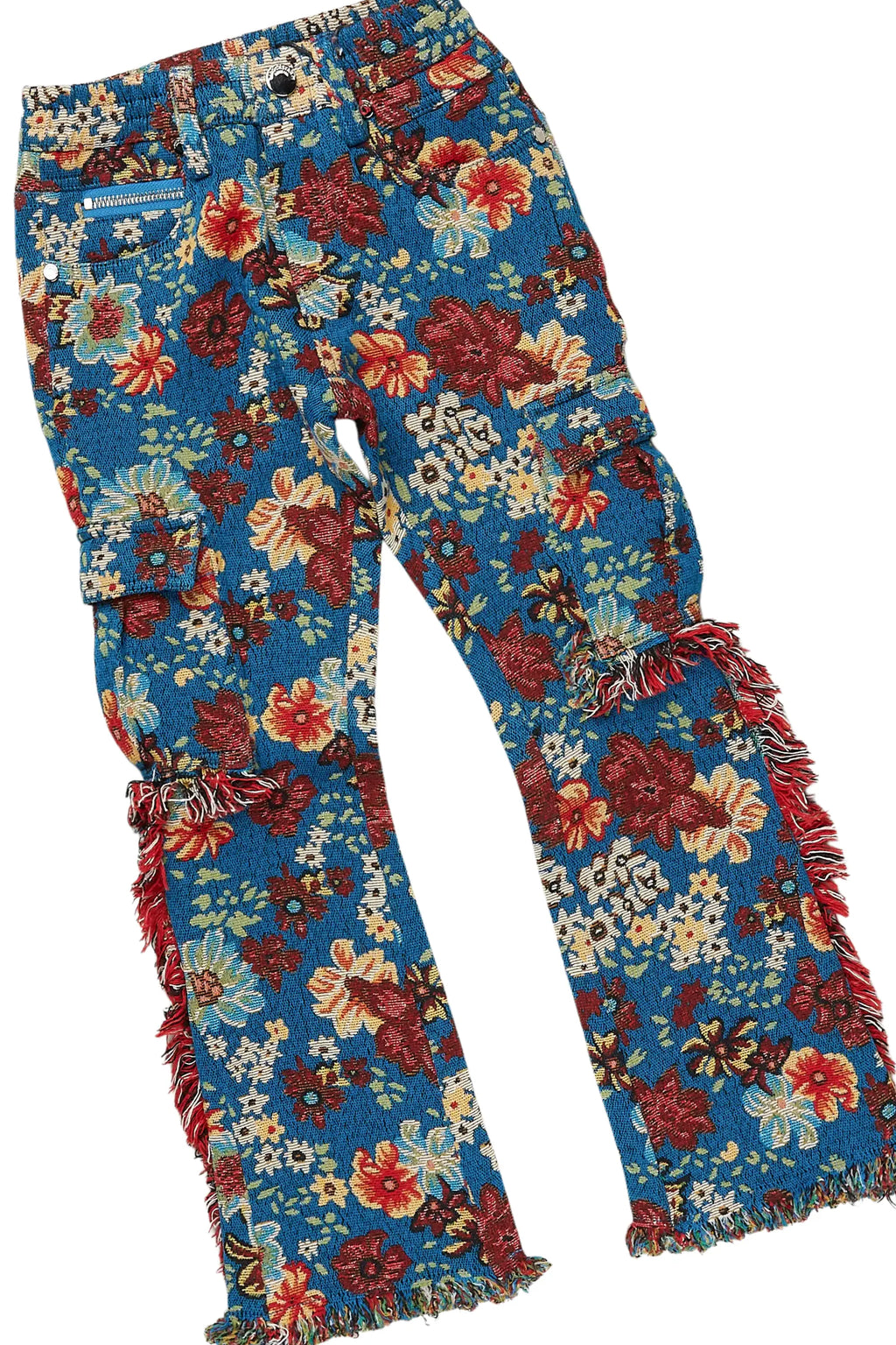 Boys Flavio Maroon Hoodie/Stacked Flare Jean Set