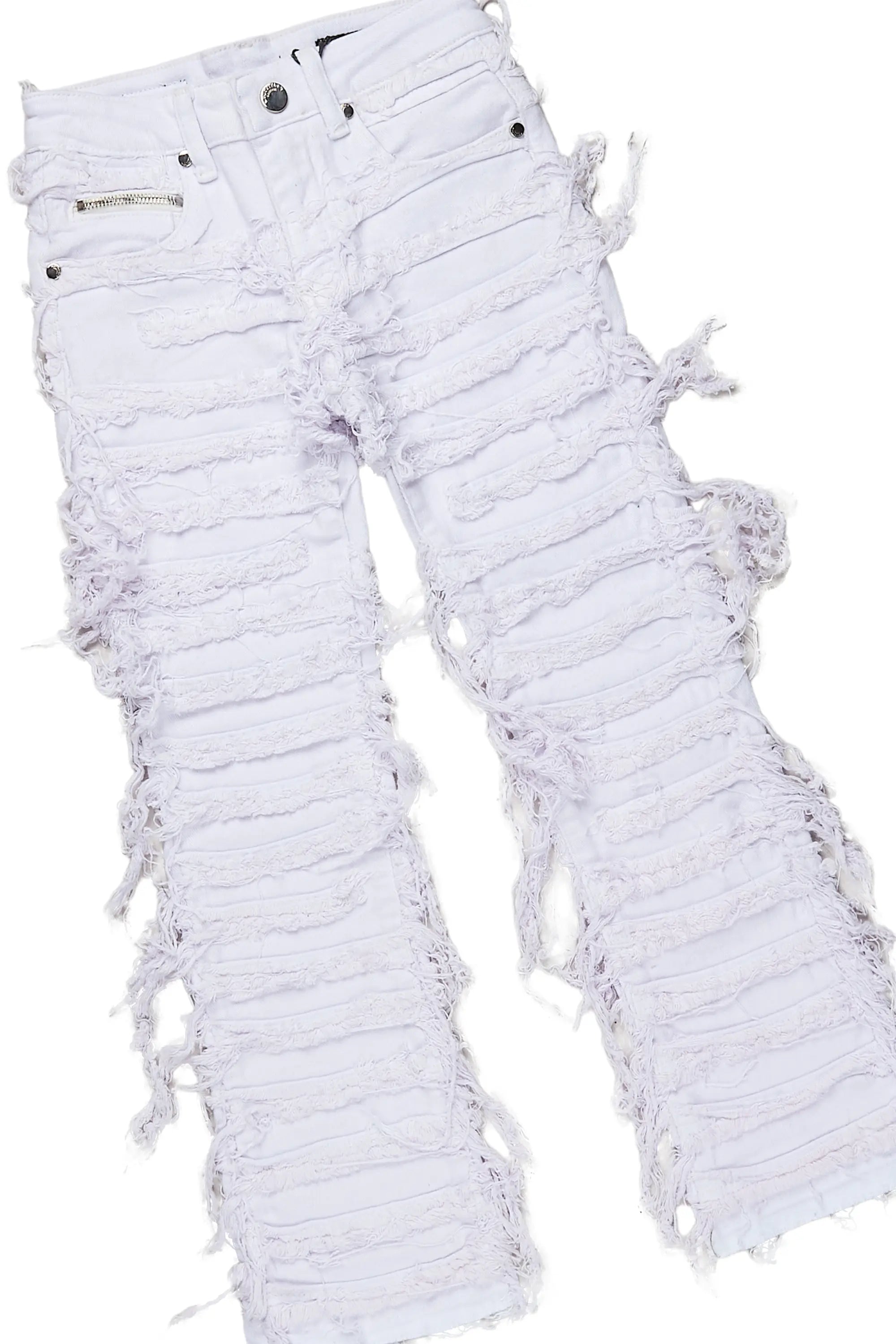 Girls Nahomy Vintage Green Hoodie/Stacked Flare Jean Set