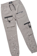 Boys Xanti White/Grey T-Shirt Cargo Pant Set