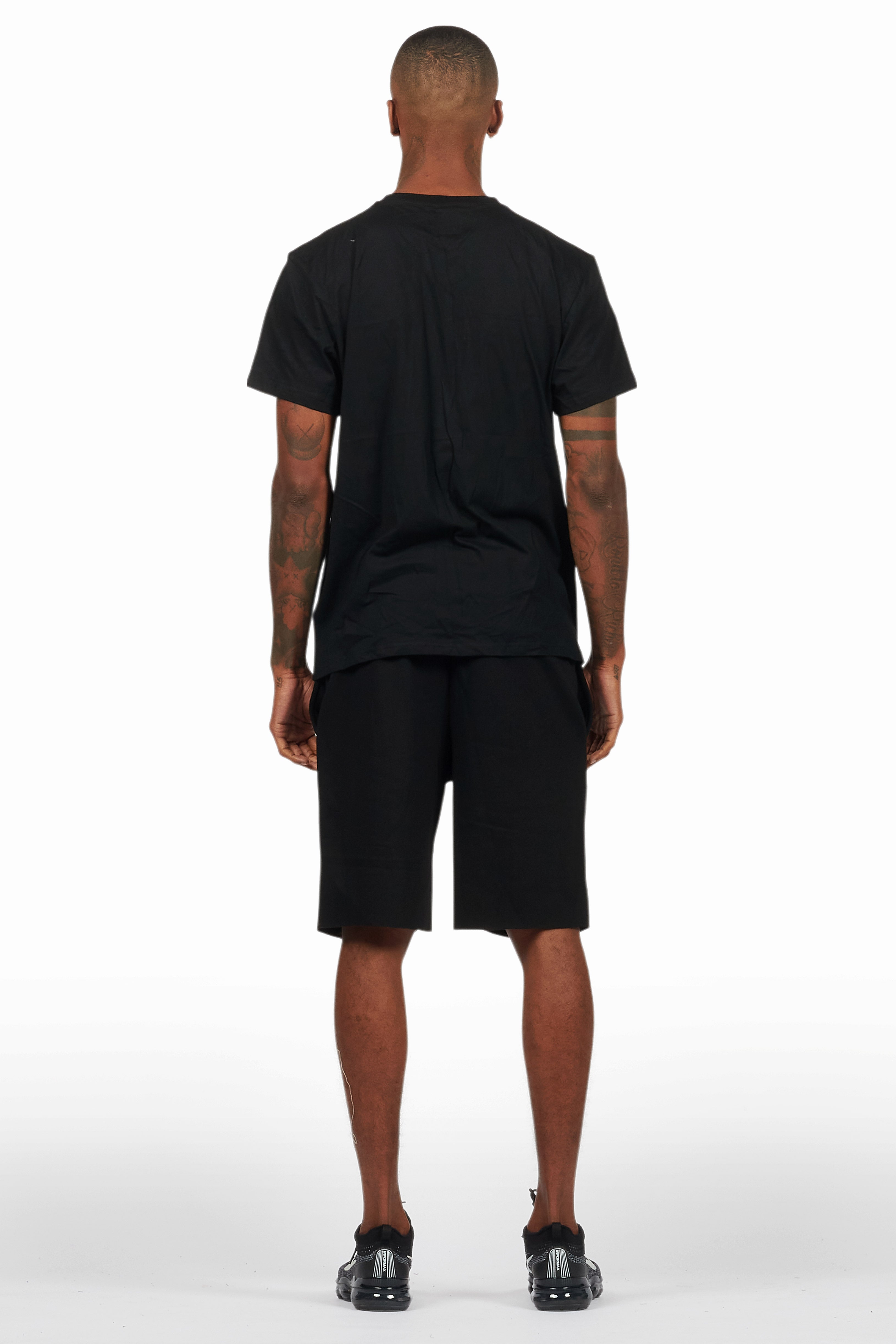 Thierry Black/Black T-Shirt/Short Set