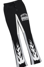 Edel Black/White Hoodie/Stacked Flare Pant Set