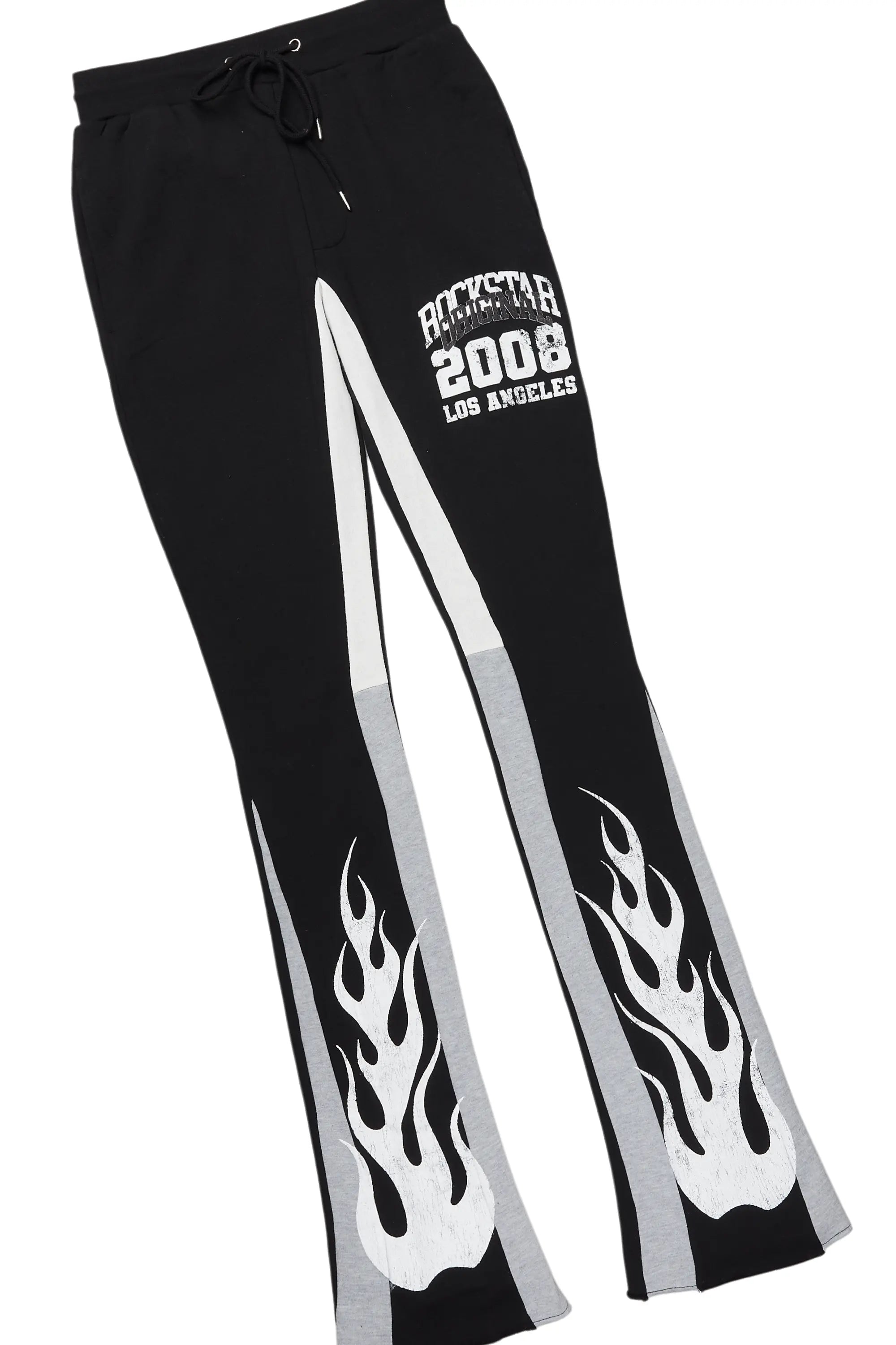 Edel Black/White Hoodie/Stacked Flare Pant Set