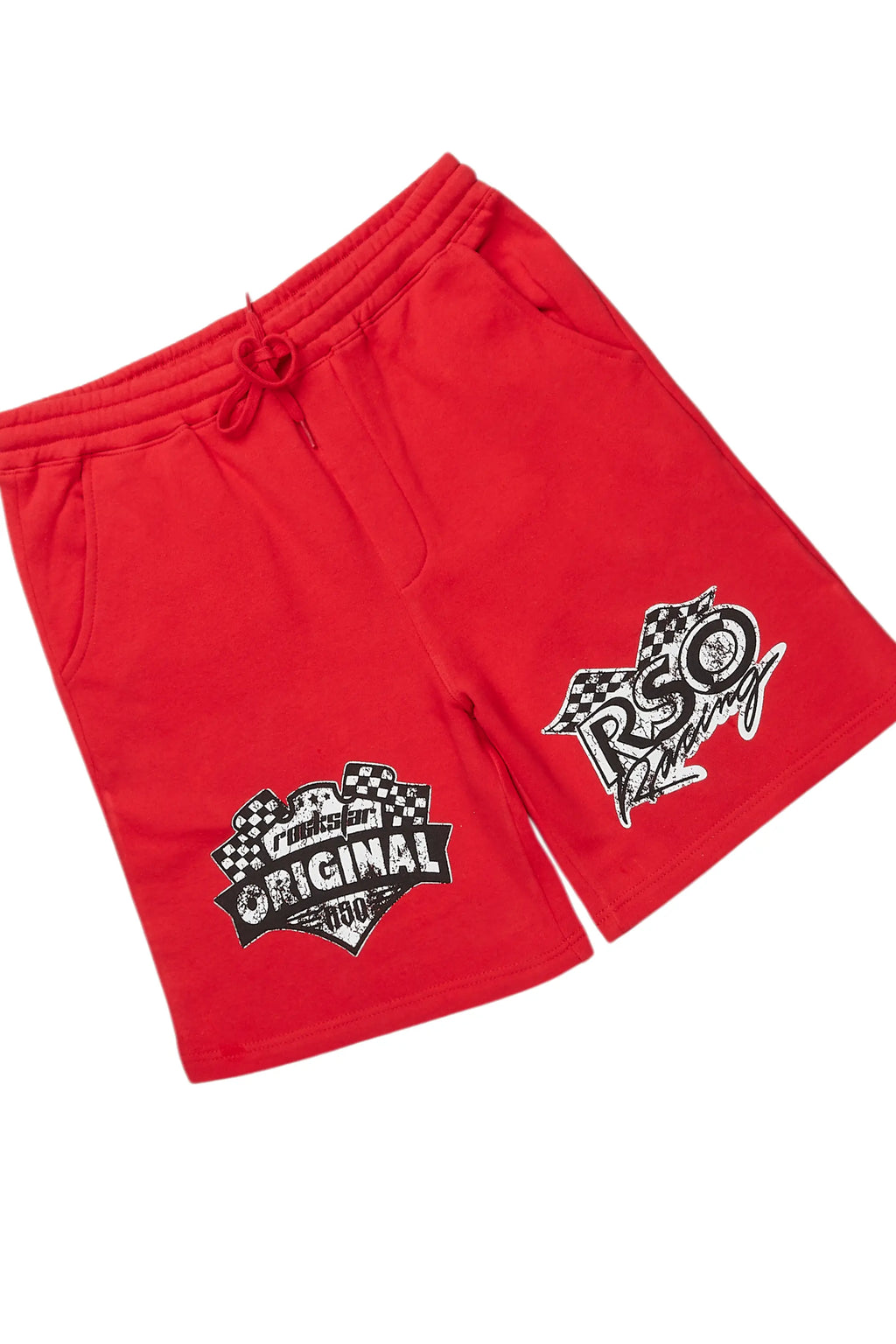 Racing Grung White/Red Graphic T-Shirt Short Set