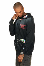 Rockstar Art Dist. Black/Red Graphic Hoodie