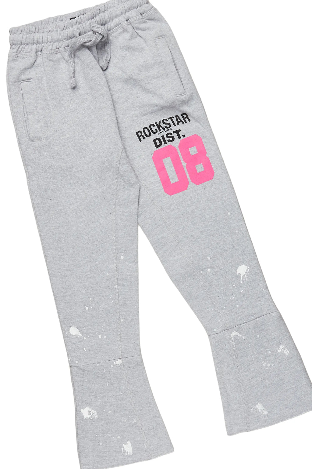 Girls Nova White/Grey T-Shirt Super Stacked Set