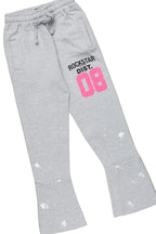 Girls Nova White/Grey T-Shirt Super Stacked Set