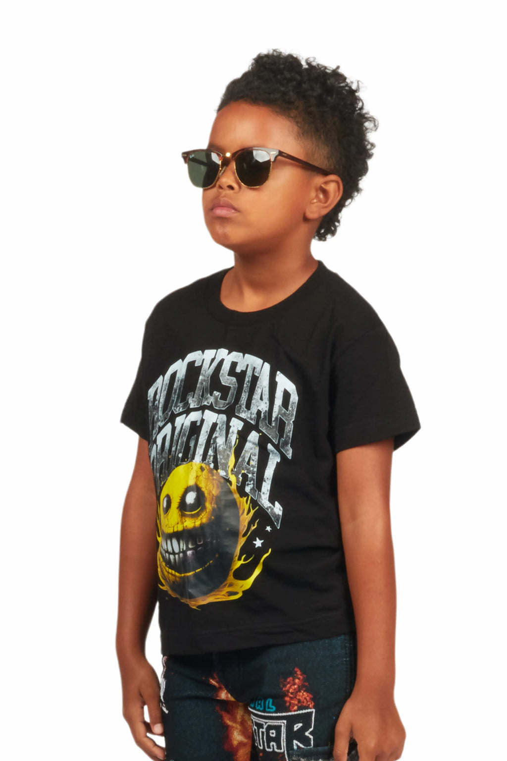 Boys Parsons Black Graphic T-Shirt