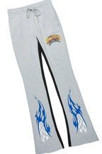 Colorful Race Heather Grey Hoodie/Baggy Track Pant Set