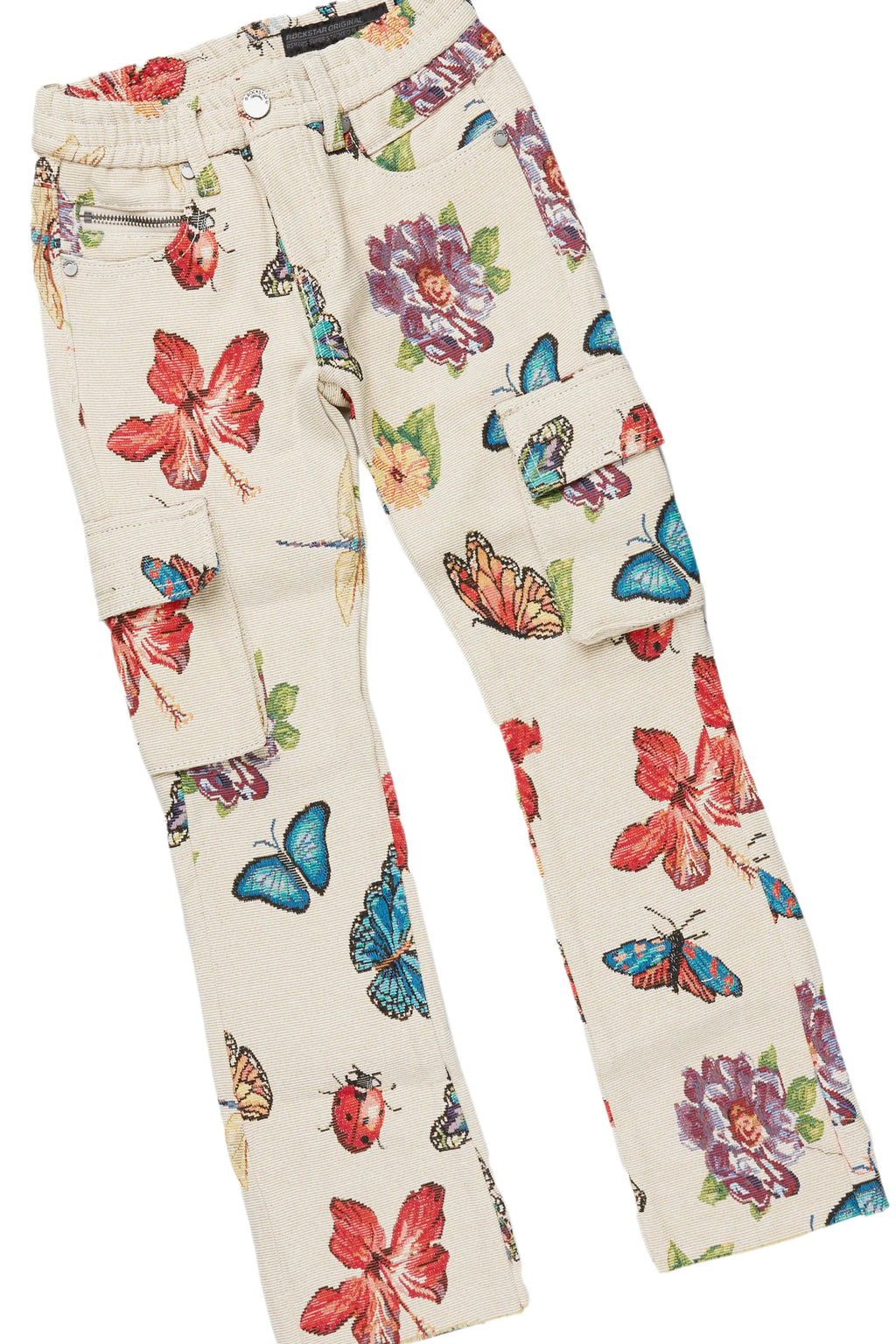 Girls Maeve Royal Blue Hoodie/Stacked Flare Jean Set