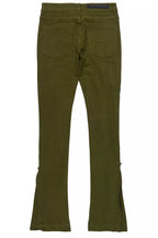 Jaymes Olive Stacked Flare Jean