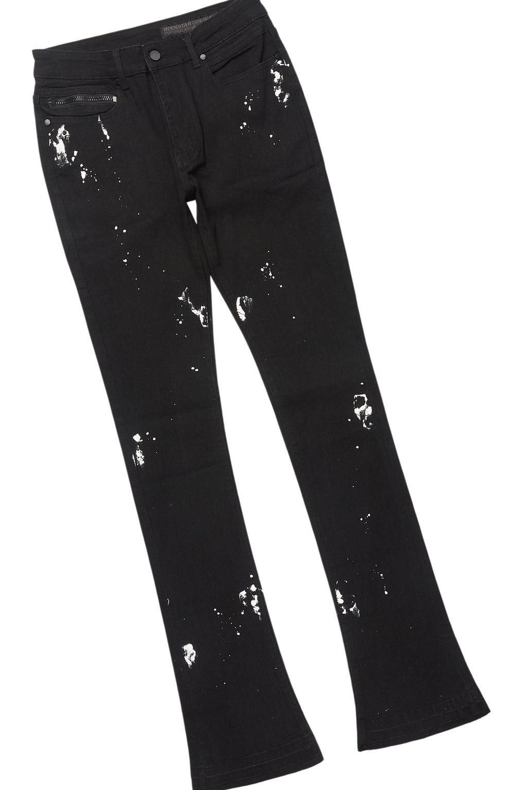 Lake Black/White T-Shirt/Dag Stacked Flare Jean Set