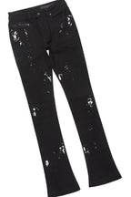 Lake Black/White T-Shirt/Dag Stacked Flare Jean Set