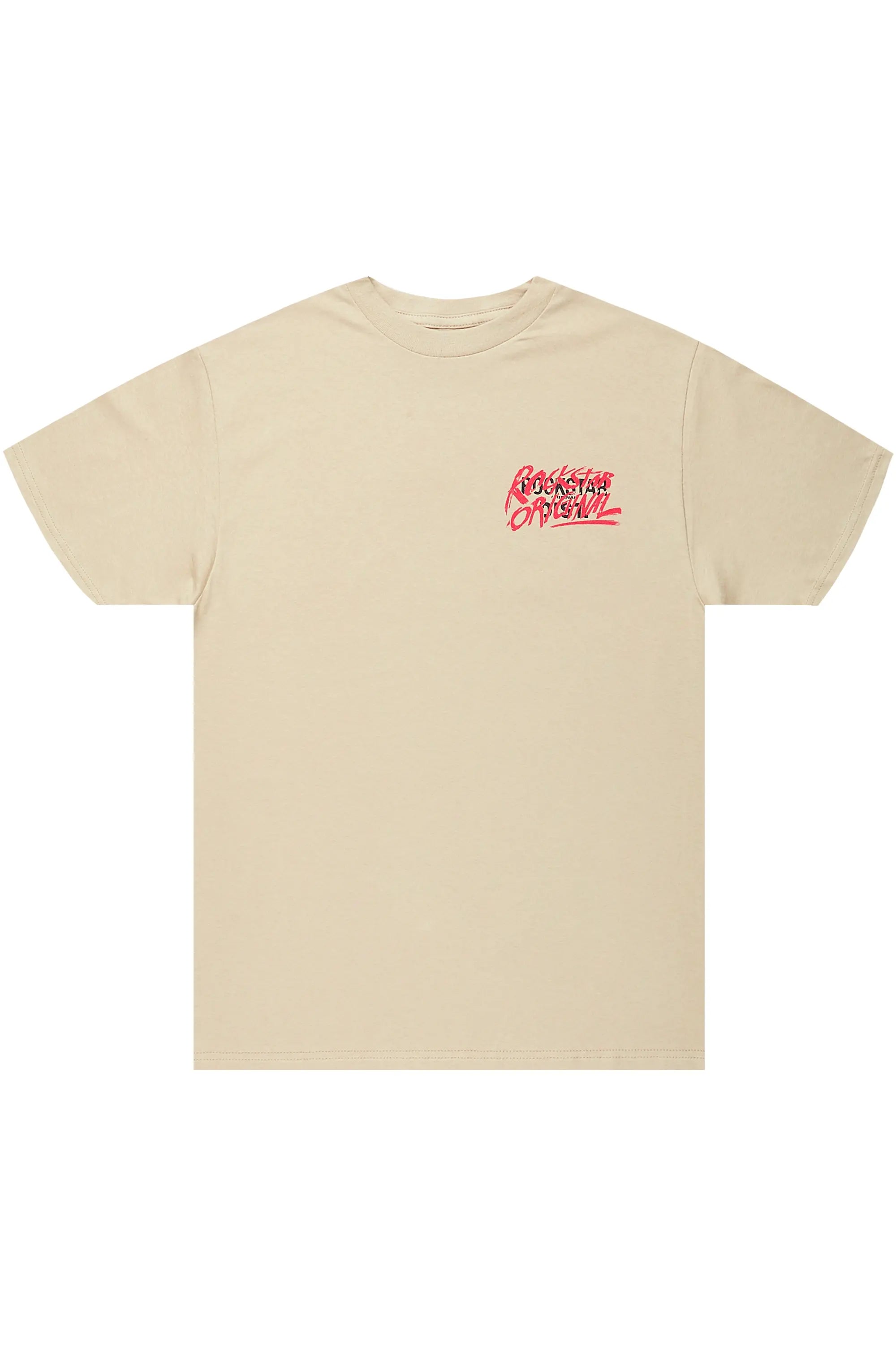 Matil Beige Graphic T-Shirt