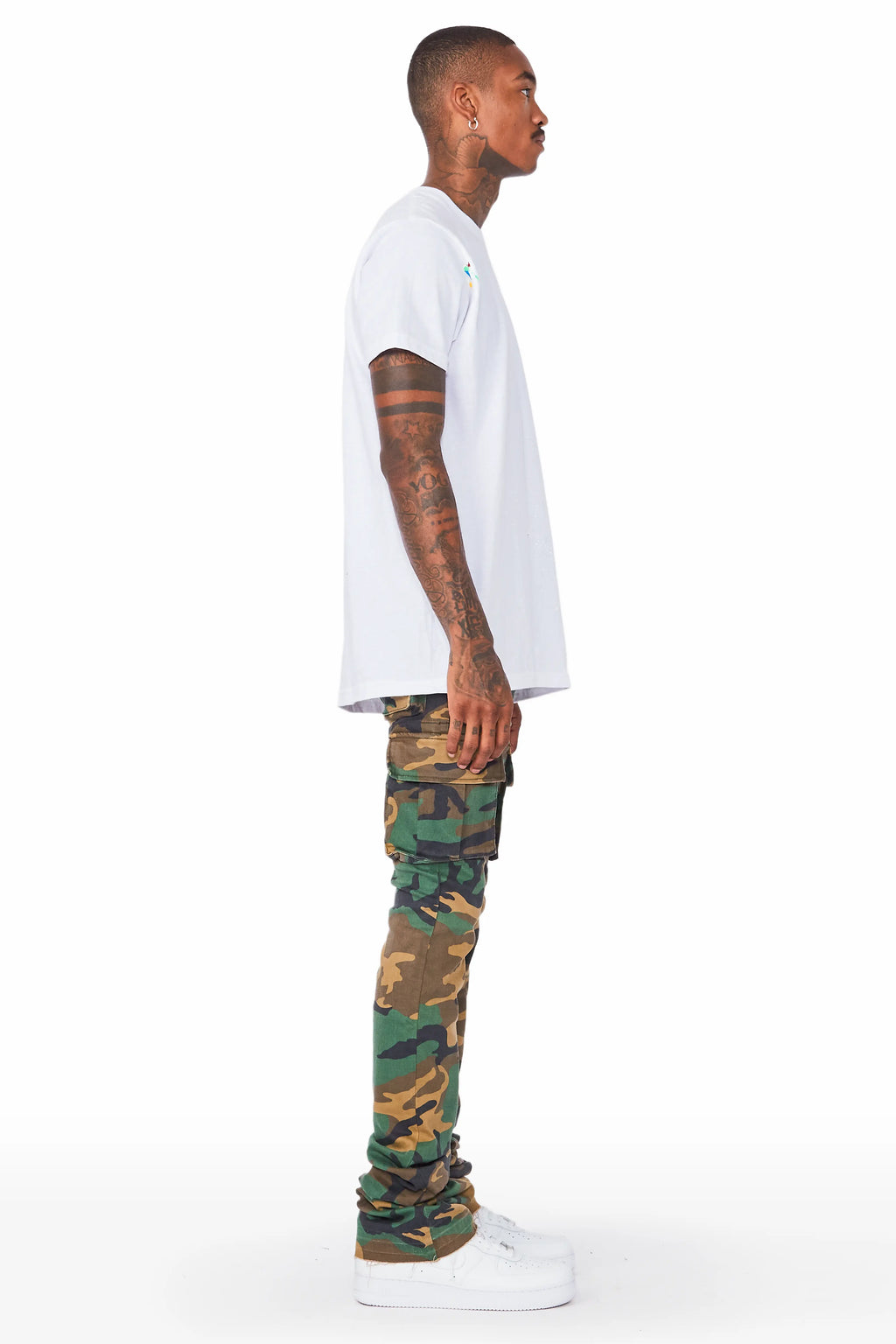 Kirrem Camo Super Stacked Flare Jean