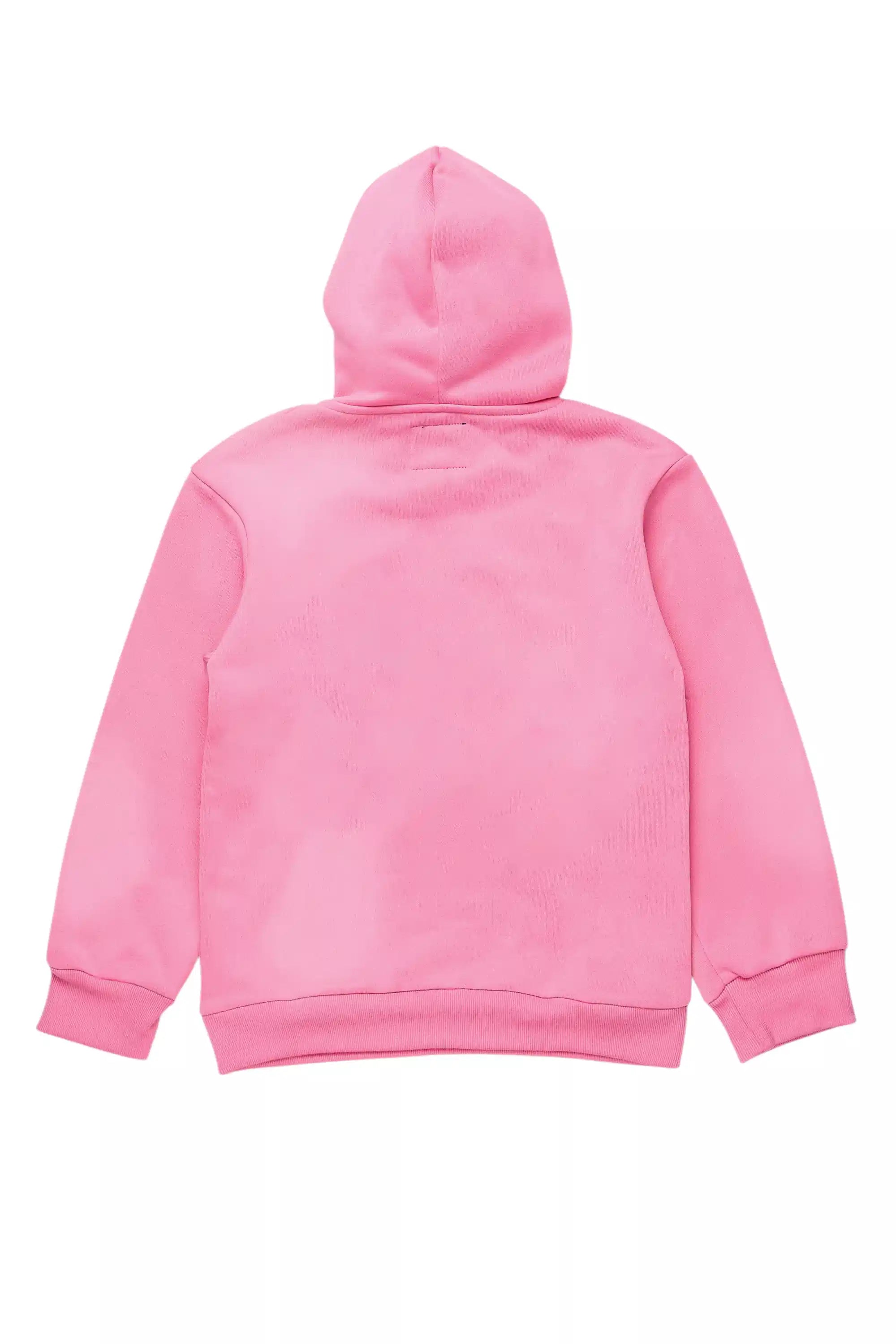 Girls Danika Pink/Black Graphic Hoodie with Patch