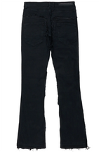 Salako Black Painter Stacked Flare Jean