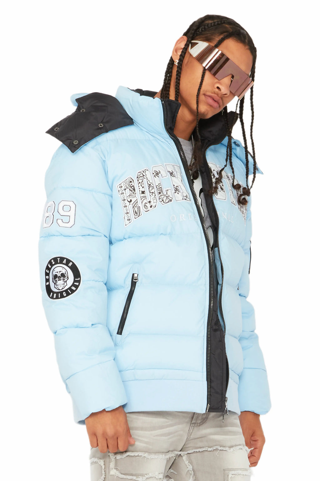 Bronx Baby Blue Heavy Puffer Jacket