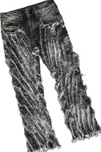 Boys Amina Black T-Shirt/Stack Flare Jean Set