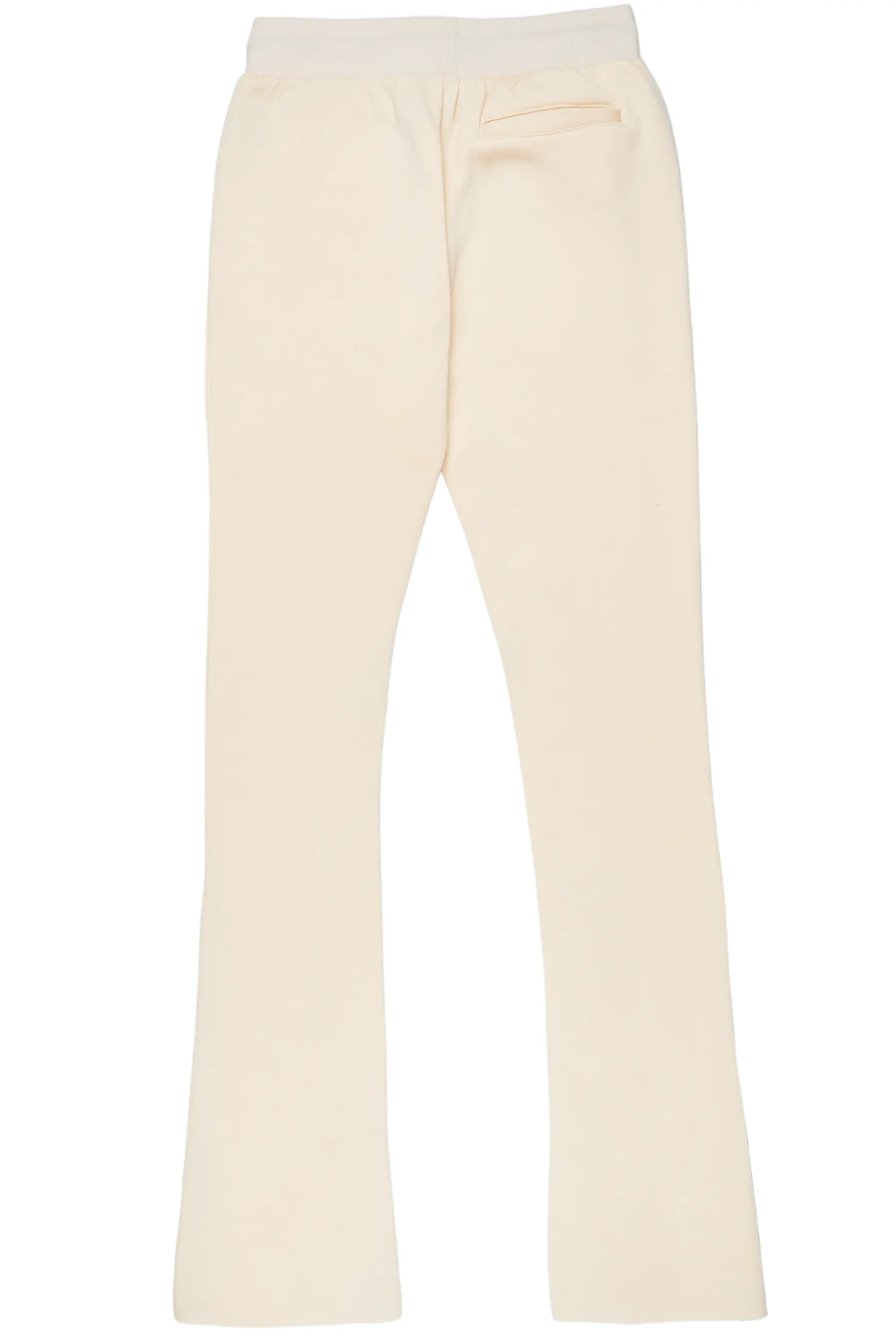 Everest Beige Stacked Flare Track Pant