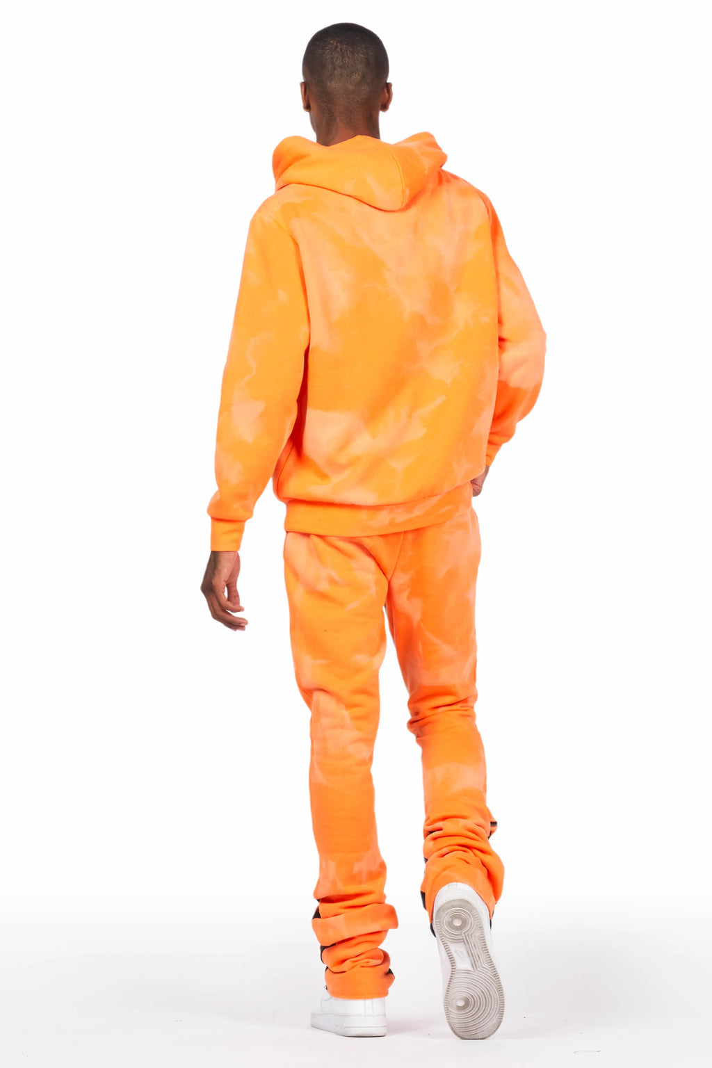 Nelly Orange Hoodie/Super Stacked Flare Pant Set