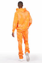 Nelly Orange Hoodie/Super Stacked Flare Pant Set
