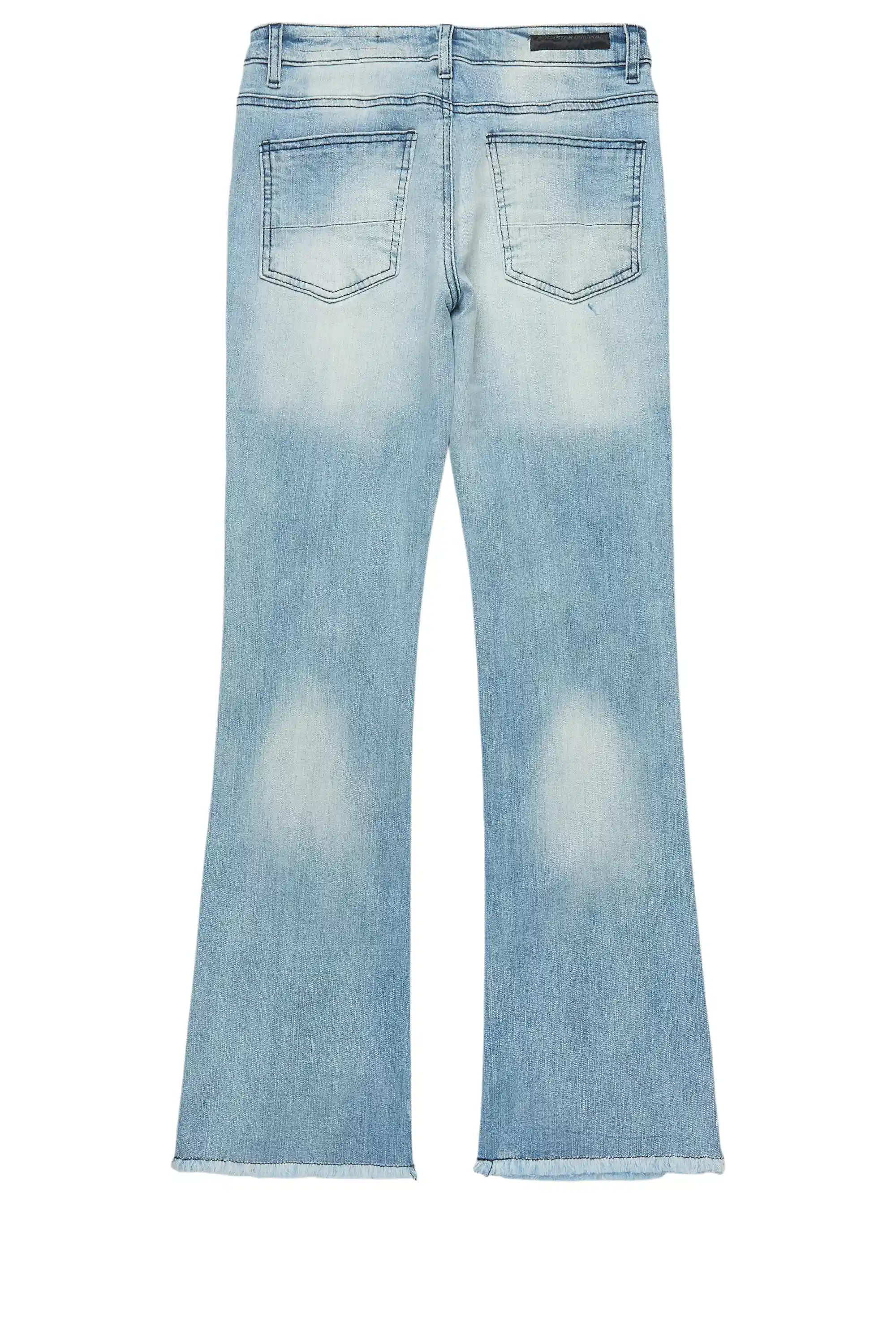 Boys Dag Dark Blue Stacked Flare Jean