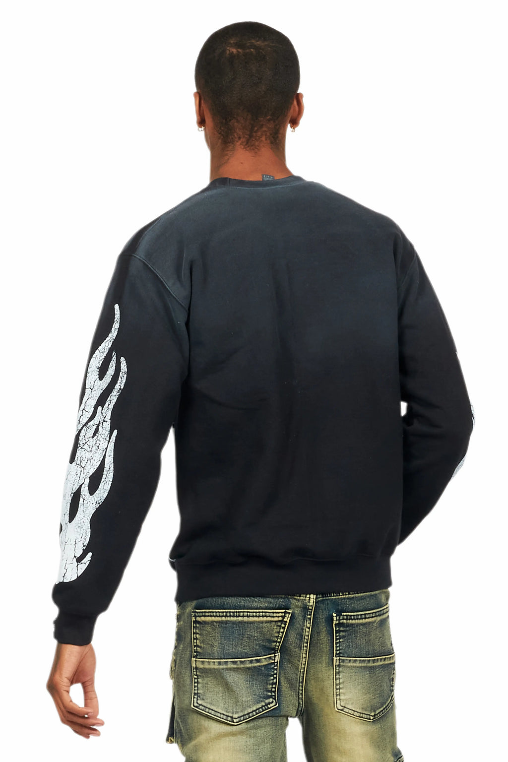 Amos Black/White Graphic Crewneck