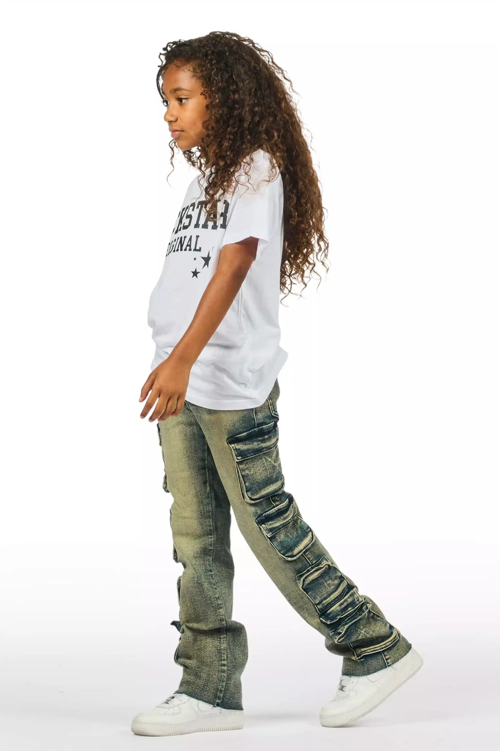 Girls Phoebe Tint Stacked Jean