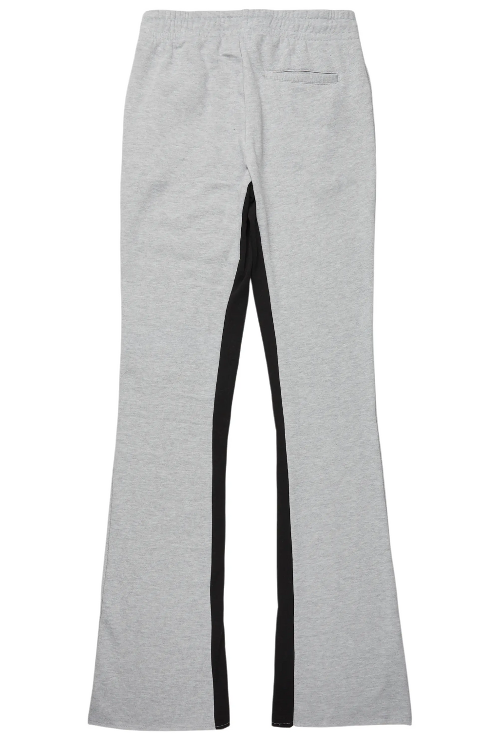 Uko Heather Grey Stacked Baggy Track Pant
