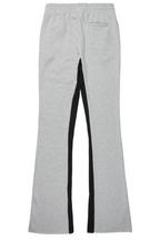 Uko Heather Grey Stacked Baggy Track Pant