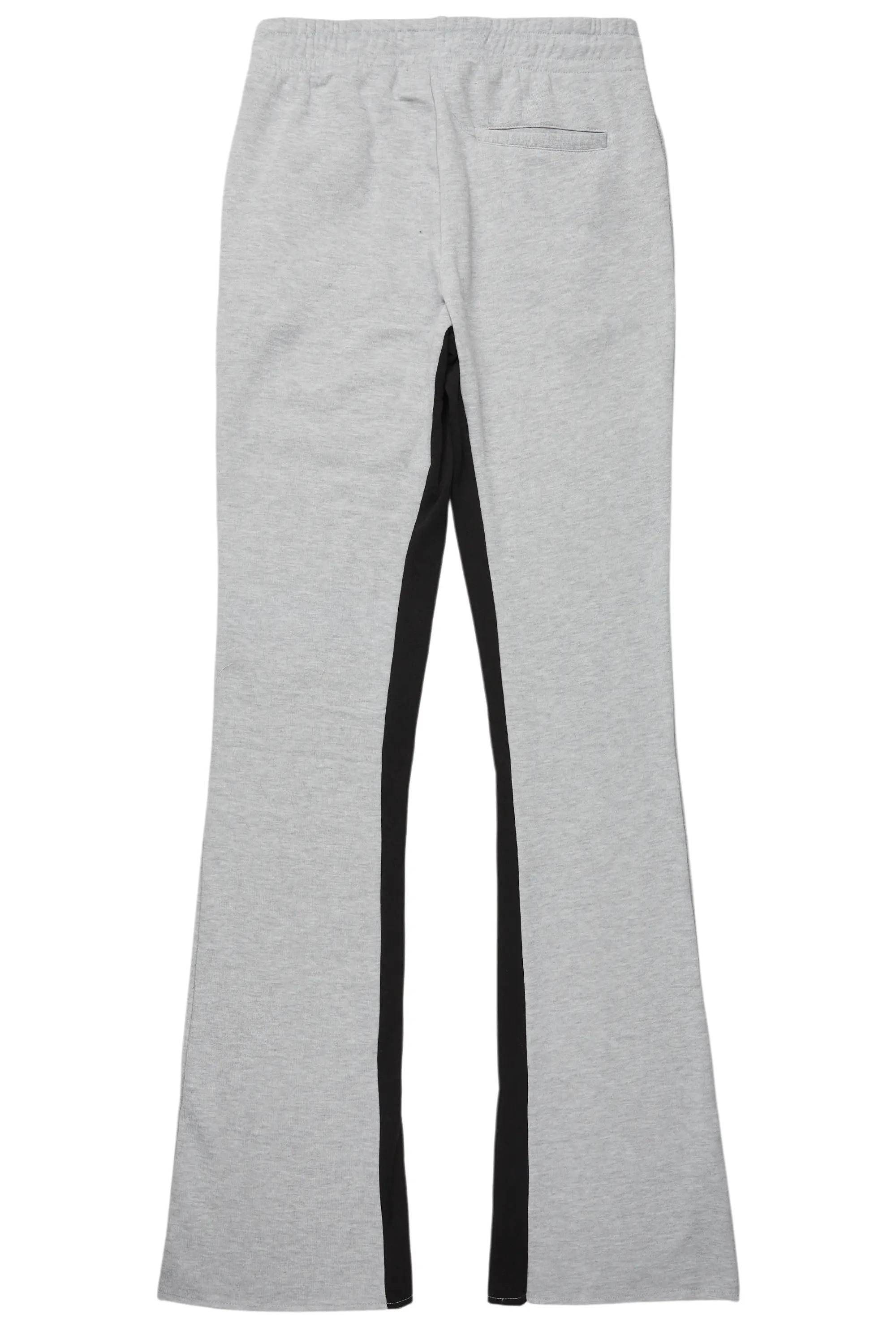 Uko Heather Grey Stacked Baggy Track Pant
