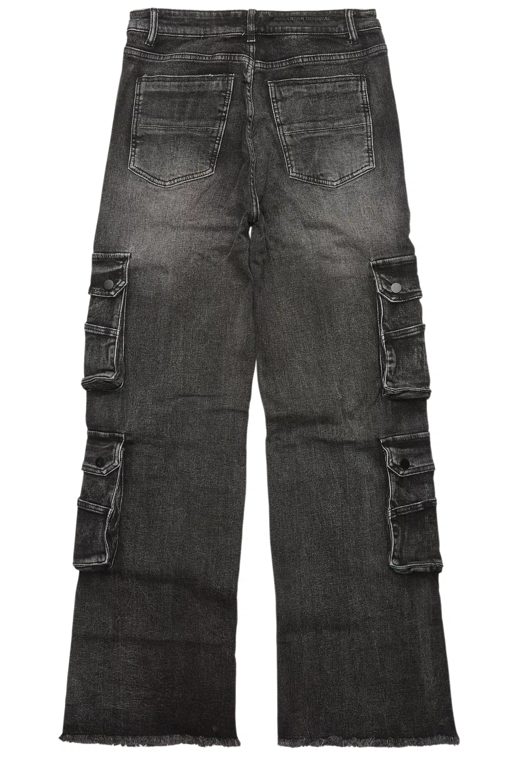 Keylor Washed Black Baggy Fit Jean