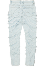 Cadiz Ice Blue Diagonal Patch Skinny Fit Jean
