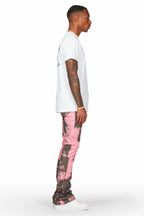 Alam Pink Stacked Flare Pant