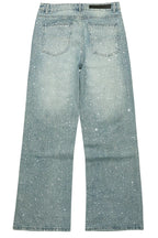 Discolite Rhinestone Light Blue Baggy Jean